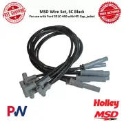 MSD 8.5mm Super Conductor Spark Plug Wire Set Black w/ HEI Cap For Ford 351C-460 (for: Ford)