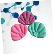 minkissy Suction Cup Pillow Spa Bath Pillow Inflatable Neck Support Cloth Cover Durable for Home Use