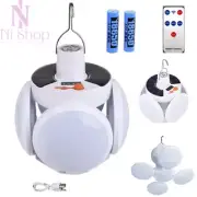 Folding Rechargeable Camping Lights Lantern With Remote & Portable Solar Outdoor