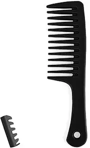 Wide Tooth Comb for Curly, Detangling, and Wet Hair - Large Black Comb for Women
