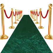 Wedding Aisle Runner Green Carpet Runner Velvet Aisle Runner Rug 5x20FT Aisle...