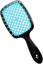 Curl Defining Brush Vented Hair Brush Hairbrush for Wet & Dry Hair For Women and Men Less Pulling Pain-Free Brushing (Blue)