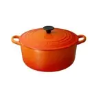 Le Creuset Cast Enameled Pot Two-Handed Pot Iron Pot Cocotte Ronde 20 cm Orange