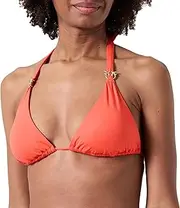 [Pinko] Women's Abundance Techno Jersey Bikini Top with Ring Birds