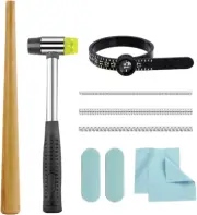 Ring Sizer Tool Mandrel Kit - 10 Piece Resize and Measure Rings