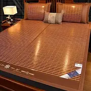 GUAWJRZDP Bamboo Sleeping Mat, Summer Cool Bamboo Mat for Bed, Foldable Cool Mat, Double-Sided Cooling Bed Sheet Air Conditioning Mat, Breathable Carbonized Bamboo Summer Sleeping Mat(120X190CM/47.2x7