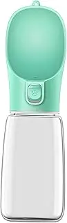 Dog Water Bottle, Leakproof Portable Dog Water Dispenser with Drinking Feeder, Outdoor Travel Water Drinking Bowl for Dogs Pets Cats Puppy Outdoor Walking Hiking, Green,550ml
