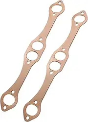 A Pair SBC Oval Port Copper Header Exhaust Gasket Seal for Chevy SB 327 305 350 383 Reusable Exhaust Manifold Gasket Set