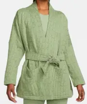 Nike Yoga Therma-FIT Luxe Jacquard Robe Green DQ6320-386 Women’s Medium Ret $140