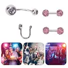 Piercing Jewelry Set Shining Jewelry Piercing For Eyebrow Navel Belly Tongue EMB