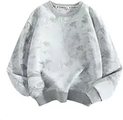 [HahaNice] Kids Sweatshirt Tie Dye Cotton Long Sleeve Tops Girls Boys Jumpers 18M-7Y