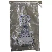 500 Commercial CRYSTAL Sparkling 10 LB LBS Plastic Ice Bags With Drawstring NEW