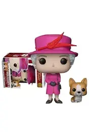 Funko Pop! Royals - Queen Elizabeth II in Hot pink dress With Corgi