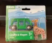 BRIO World - 33724 Giraffe and Wagon | 2 Piece Toy Train Accessory for Ages 3...
