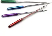 PHENOFICE Home Sewing Machine Needles 12pcs Professional Sewing Accessories Kit Perfect for Knit Fabrics Sizes 9-16 (Random Colors)