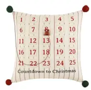 Mud Pie Large Advent Countdown to Christmas Throw Pillow