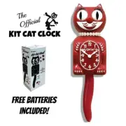 SPACE CHERRY RED LADY KIT CAT CLOCK 15.5" Free Batteries USA New Kit-Cat Klock