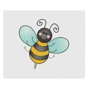 2 x 'Happy Bumble Bee' Microfibre Lens / Glasses Cleaning Cloths (LC00020218)