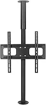 Portable TV Floor Stand - LCD TV 360 Degree Swivel Screen with Floor Stand, Partition Wall Rotating Shelf TV Stand Swivel Base, Fits 32-55 Inch LCD TV Wall Mount Bracket (Color : Black)