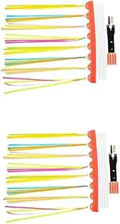 OHPHCALL 2 Sets Heavy Duty Stroller Flag Pole Safety Flags for Boys and Girls Bikes on Stick Universal Bike Trailer