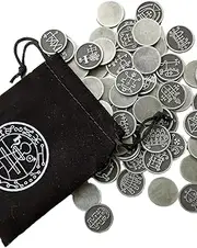 Ars Goetia 72 Metal Coins Complete Set of All King Solomons 72 goetic Demon Seals from The Lesser Key of Solomon