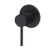 MEIR Round Brass Basin/Bath Pin Lever Mixer - Wall Mounted - Matte Black