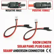 2x 50A ANDERSON PLUG SOLAR PANEL CABLE Y ADAPTOR CONNECTOR WIRING 60CM FOR MC-4