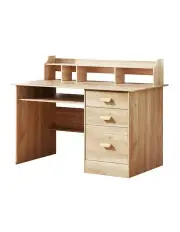 [Artiss] Computer Desk Table Shelf Drawer in Pine
