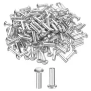 150Pcs Brazier Head Solid Aluminum Rivets, M6 x 20mm Tubular Rivets