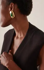 [Ben-Amun] Exclusive Gold-Tone Stone Earrings