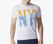 Adidas BP7739 Men White T-Shirt New York The Go To Performance Tee Casual SZ S