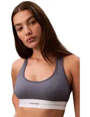 [Calvin Klein] Modern Rib Lightly Lined Bralette in Grisaille