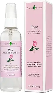 Rose Linen and Room Spray, Made with Pure Absolute Oil, Relaxing Home Fragrance, Natural Pillow or Toilet Spray (120 mL)