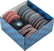 PFERD - COMBIDISC set, 22 pieces, various grinding tools, outer diameter 75 mm, including matching tool holder, 42790075 - for quick tool change and comfortable work