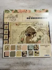 Graphic 45 **LE ROMANTIQUE** 12x12 Paper Pad Double-Sided ORIGINAL 2009 Retired