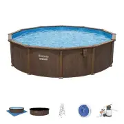 Bestway Hydrium Round Steel Wall Above Ground Swimming Pool Set