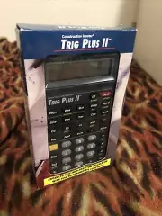 Vintage Construction Master Trig Plus II Calculator New Old Stock In Box Good