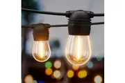 77m Solar Festoon Lights Outdoor LED String Light Christmas Party Decorations