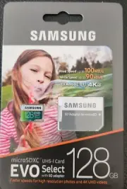 Samsung Evo Select MicroSDXC UHS-1 128GB Class 10 Memory SD Card