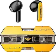 Transformers TF-T01/T051 True Wireless Earbuds Bluetooth 5.4 Headphones, Bluetooth Earbud in Ear with HD Mic, 60H Playtime Ear Buds, IPX5 Waterproof Earphones for Android iOS (T01 Yellow)