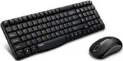 Rapoo X1800S Wireless 2.4GHz Keyboard & Optical Mouse For PC/Laptop Computer BLK