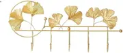 Storage Metal Wall Coat Rack Hat Furniture Hallway Entrance Clothes Shelf Hanging for Robes, Bags, Keys, and Towel Hooks(Gold)