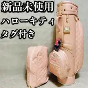 DUNLOP × Sanrio Hello Kitty Quilting GOLF Caddy Bag PINK Vintage New, unused FS