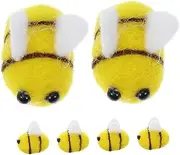 Cute Bee Plush Craft Pcs Wool Felt Mini Bees for DIY Craft Ornament Costume