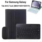 For Samsung Galaxy Tab A9 8.7'' Case, Keyboard Cover For Samsung Tab A9 SM-X110
