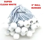 (25) 6" White Ball BUNGEE Cord Tarp Bungee Tie Down Strap Bungi Canopy Straps