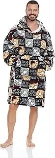 [COCO BRANDS] Rick and Morty Blanket Hoodie, Oversized, Wearable Hoodie with Pocket, Plush Fleece, Sherpa Lined, One Size