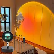 Sunset Projector Lamp, USB Powered Rainbow Sunset Atmosphere Lamp, 180 Degrees Rotation for Living Room Bedroom Bedside Lamp