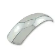 LSL Polished aluminium mudguard, 600 mm/180 mm, rear, silver