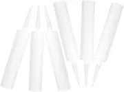 6Pcs Refillable Sealant Caulk Tubes Durable Caulking Tubes for Custom Colors Easy to Use with Plunger Caps for Repairing Cracks Leaks and Grout Applications